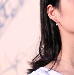 Cute Cherry Earrings with S925 Silver and Mini Pearls