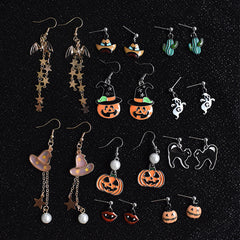 Creative Pumpkin Pearl Earrings for Halloween