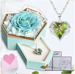Rose Jewelry Gift Box with Necklace