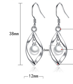 Twisted Pearl Earrings with Tassel Design