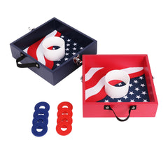 Outdoor Games Washer Toss Games Wooden Set with 8 Washers with Carry Handle