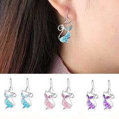 Creative Cat Opal Earrings - Cat Jewelry Accessories