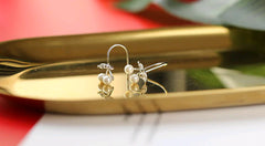 Cute Cherry Earrings with S925 Silver and Mini Pearls