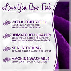 Cozy Flannel "I Love You Mom" Blanket (1pc)