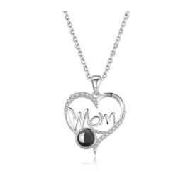 I Love You Mom Necklace in 100 Languages (Single Piece)