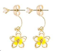 Double-Sided Cherry Blossom U-Shaped Ear Clips