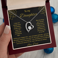 To My Daughter Love Dad - Forever Love Necklace