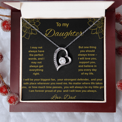 To My Daughter Love Dad - Forever Love Necklace