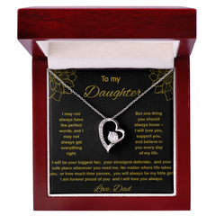 To My Daughter Love Dad - Forever Love Necklace