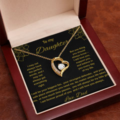 To My Daughter Love Dad - Forever Love Necklace