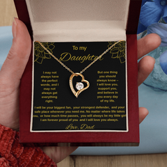 To My Daughter Love Dad - Forever Love Necklace