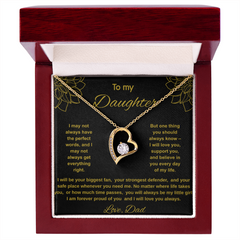 To My Daughter Love Dad - Forever Love Necklace