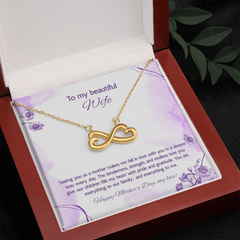 To My Beautiful Wife at Mother's Day - Endless Love Necklace