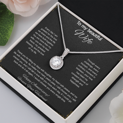 To My Beautiful Wife On Our Anniversary - Eternal Hope Necklace