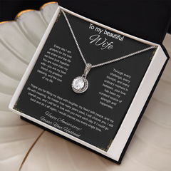 To My Beautiful Wife On Our Anniversary - Eternal Hope Necklace