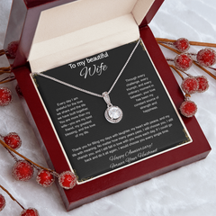 To My Beautiful Wife On Our Anniversary - Eternal Hope Necklace