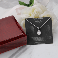 To My Beautiful Wife On Our Anniversary - Eternal Hope Necklace