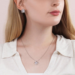 To Love of My Life at Mother's Day - Love Knot Necklace & Earring Set