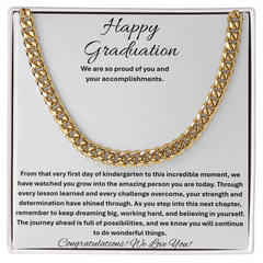 Happy Graduation - Cuban Link Chain