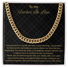 To My Father In Law - Cuban Link Chain