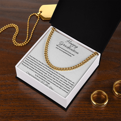 Happy Graduation - Cuban Link Chain