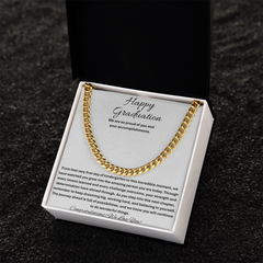 Happy Graduation - Cuban Link Chain