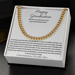 Happy Graduation - Cuban Link Chain