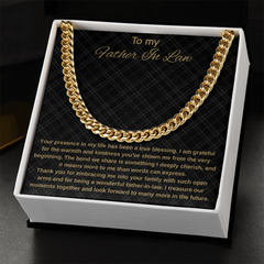 To My Father In Law - Cuban Link Chain