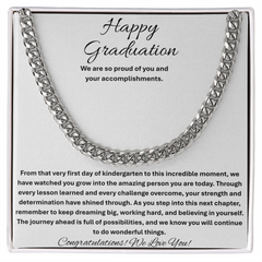 Happy Graduation - Cuban Link Chain