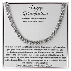 Happy Graduation, We are so proud of you - Cuban Link Chain