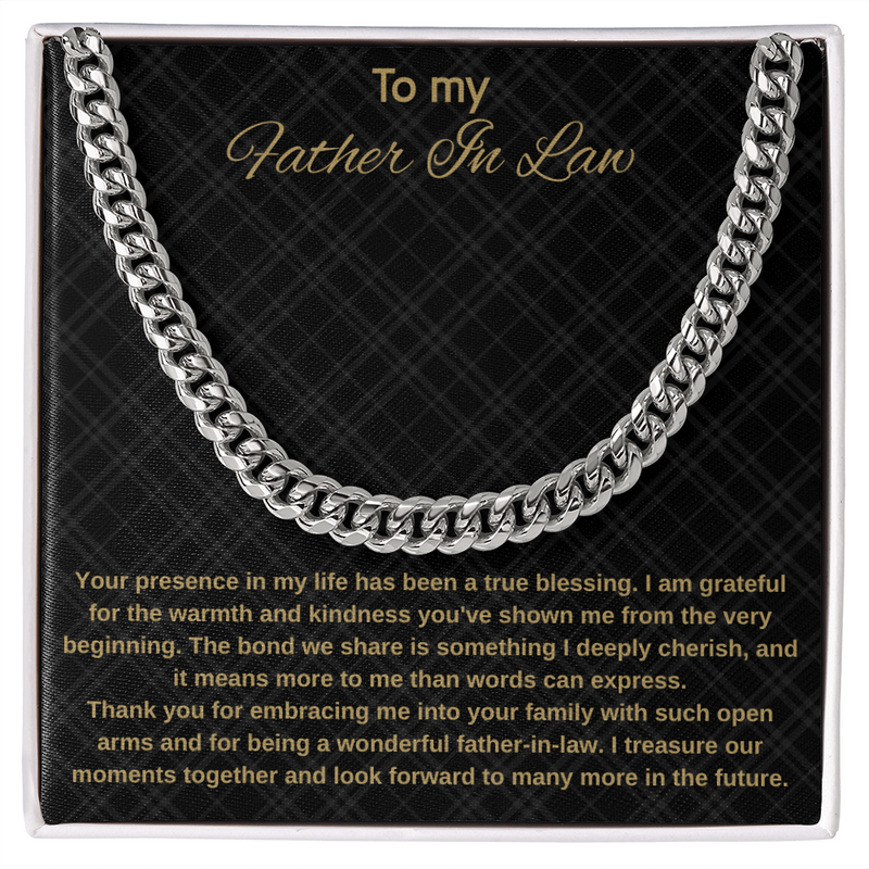 To My Father In Law - Cuban Link Chain