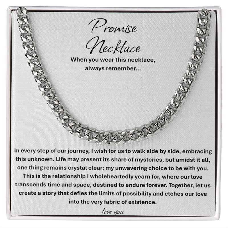 Promise Necklace For Him, Boyfriend Gift