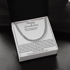 Happy Graduation - Cuban Link Chain