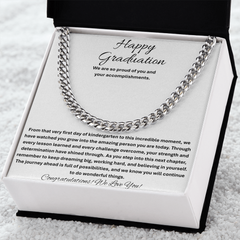 Happy Graduation - Cuban Link Chain