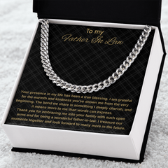 To My Father In Law - Cuban Link Chain