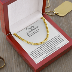 Happy Graduation - Cuban Link Chain