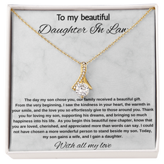 To My Beautiful Daughter In Law - Alluring Beauty Necklace