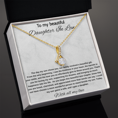 To My Beautiful Daughter In Law - Alluring Beauty Necklace