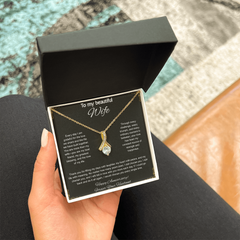 To My Beautiful Wife On Our Anniversary - Alluring Beauty Necklace