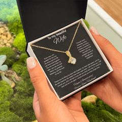 To My Beautiful Wife On Our Anniversary - Alluring Beauty Necklace