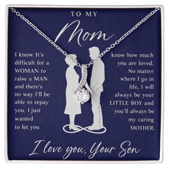 To My Mom Gift From Son - Alluring Beauty Necklace