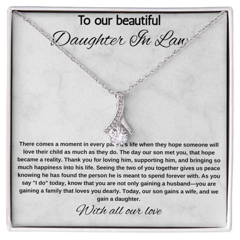 To Our Daughter In Law Wedding Gift