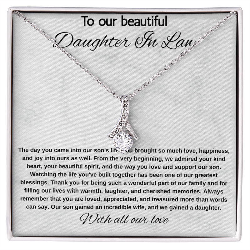To Our Daughter In Law - Alluring Beauty Necklace