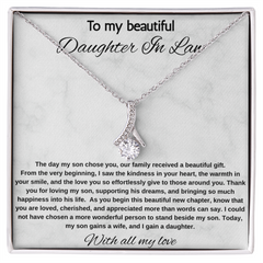 To My Beautiful Daughter In Law - Alluring Beauty Necklace
