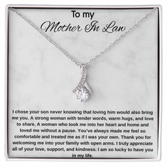 Mother In Law Gift (I Chose Your Son) Alluring Beauty Necklace