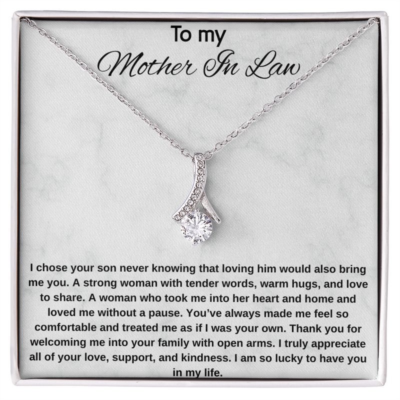Mother In Law Gift (I Chose Your Son) Alluring Beauty Necklace