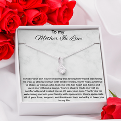 Mother In Law Gift (I Chose Your Son) Alluring Beauty Necklace