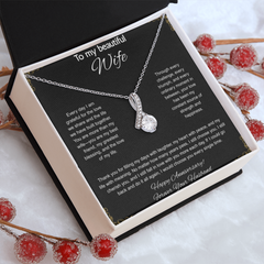 To My Beautiful Wife On Our Anniversary - Alluring Beauty Necklace