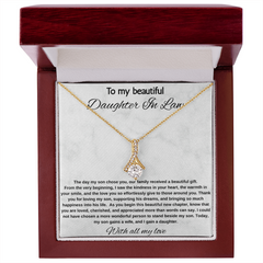 To My Beautiful Daughter In Law - Alluring Beauty Necklace