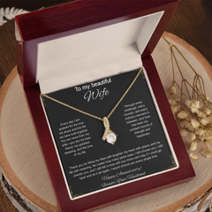 To My Beautiful Wife On Our Anniversary - Alluring Beauty Necklace